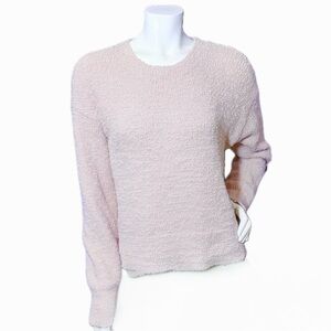 👚🌨️ SANCTUARY Ultra Soft Bouclé Textured Cozy‎ Crewneck Snuggle Sweater, Sz L